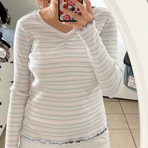 Striped Long Sleeve Top